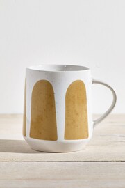 Ochre Yellow Abstract Mug - Image 1 of 3