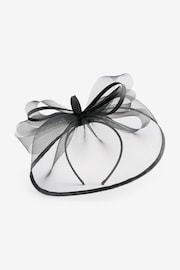 Black Oversized Fascinator Headband - Image 2 of 2