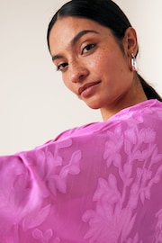 Pink Sheer Embroidered Kimono - Image 4 of 6