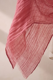 Pink Linen Lightweight Scarf - Image 3 of 6