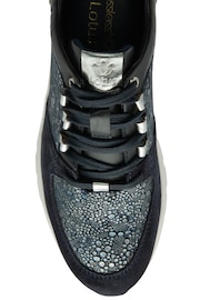 Lotus Blue Leather Casual Zip-Up Trainers - Image 4 of 4