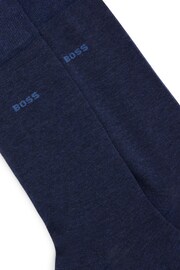 BOSS Blue Regular Length Logo 2 Pack Socks - Image 3 of 3