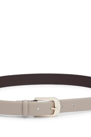 BOSS Brown Engraved Logo Buckle Pebbled Leather Belt - Image 3 of 3