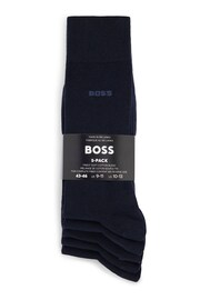 BOSS Blue Cotton Blend Regular Length Socks 5 Pack - Image 2 of 3