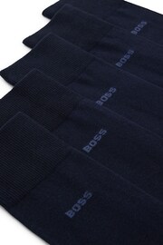 BOSS Blue Cotton Blend Regular Length Socks 5 Pack - Image 3 of 3