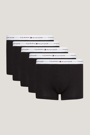 Tommy Hilfiger Signature Cotton Essential Black Trunks 5 Pack - Image 1 of 4