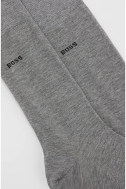 BOSS Grey Regular Length Logo 2 Pack Socks - Image 3 of 3