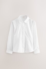 White 5 Pack Long Sleeve Fitted School Shirts (3-17yrs) - Image 2 of 4