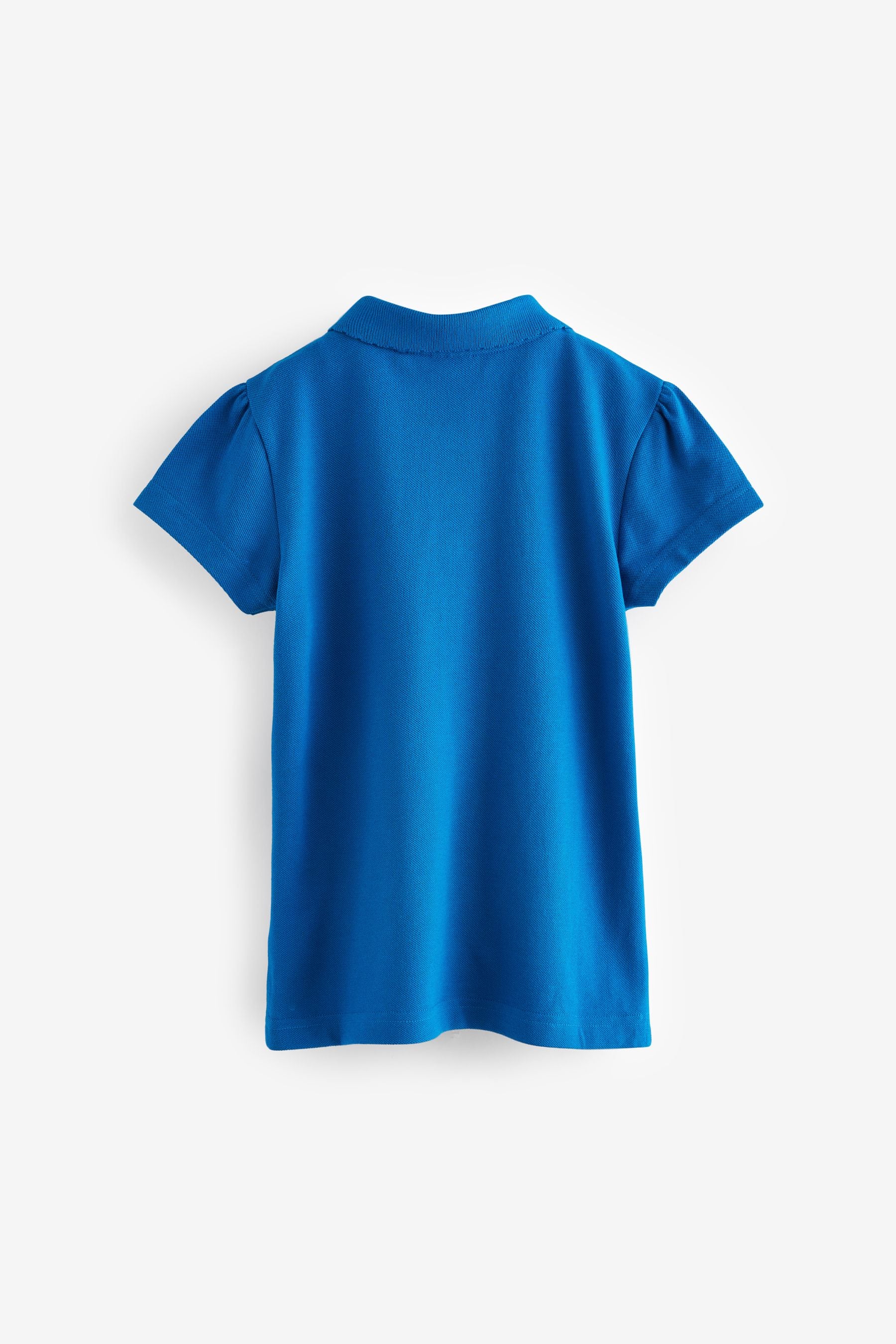 Bright blue polo top