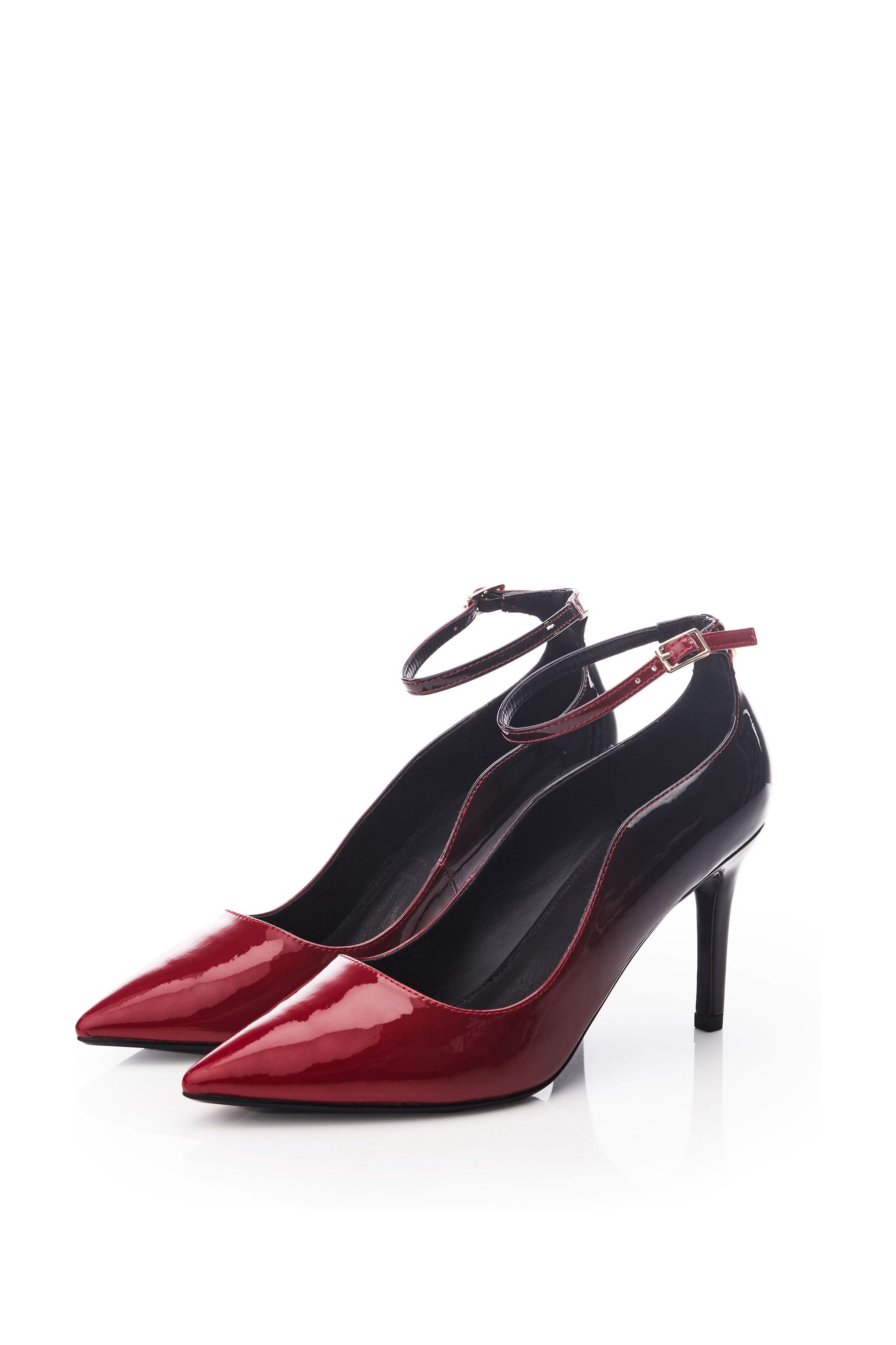 Buy Moda in Pelle Natural Cristel Swirl Cut Topline Ankle Strap Court Shoes from Next Luxembourg