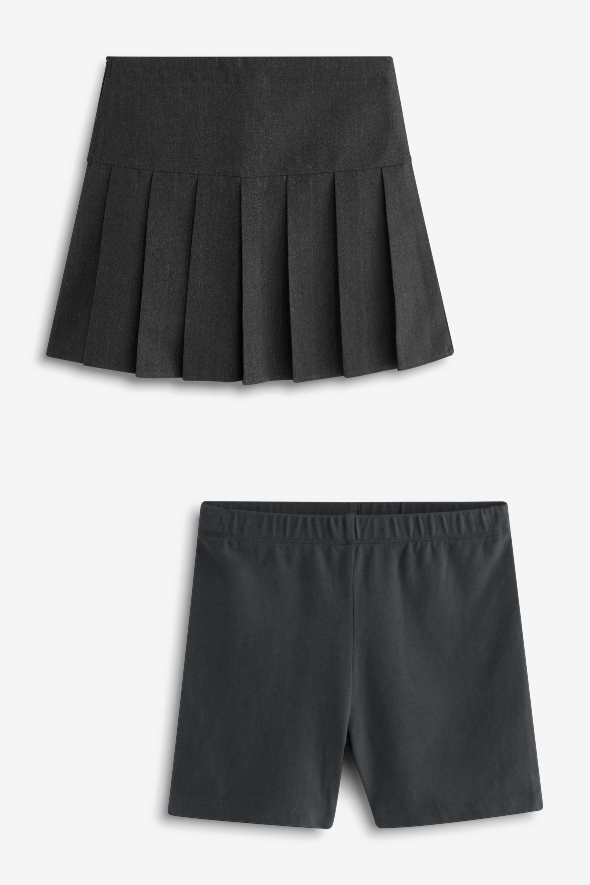 Grey Pleat Skirt And Cycle Shorts Set (3-17yrs) - Image 1 of 7