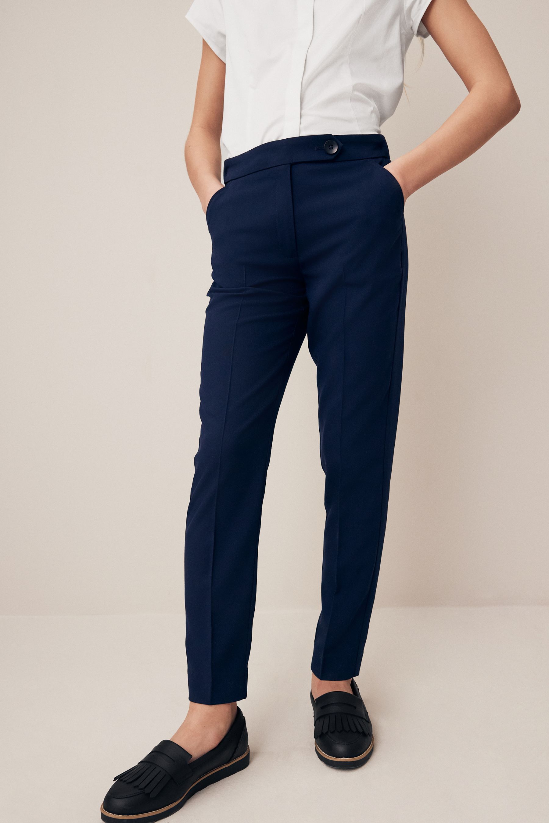 Next blue trousers cheap