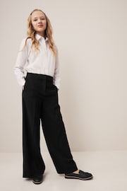 Black Senior Wide Leg Seam Trousers (9-18yrs) - Image 1 of 7