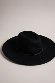 Ted Baker Black Abbiea Tan Buckle Felt Hat - Image 2 of 4