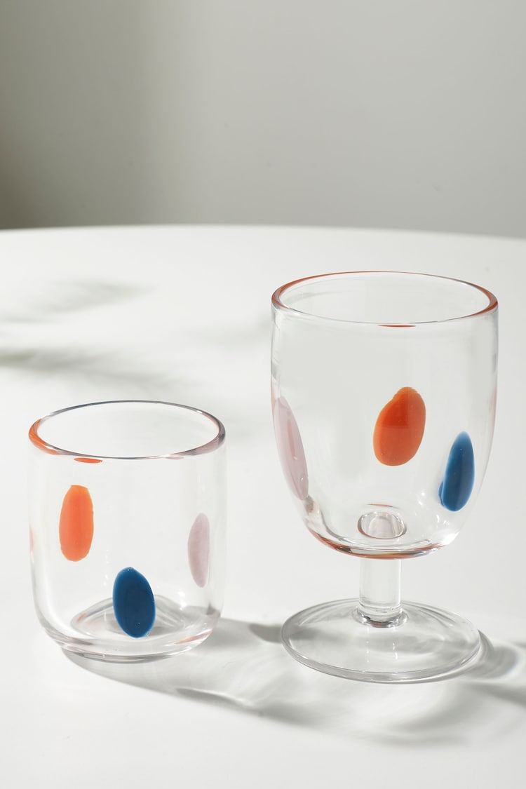 Set of 2 Multi Juno Tumbler Glasses - Image 5 of 5