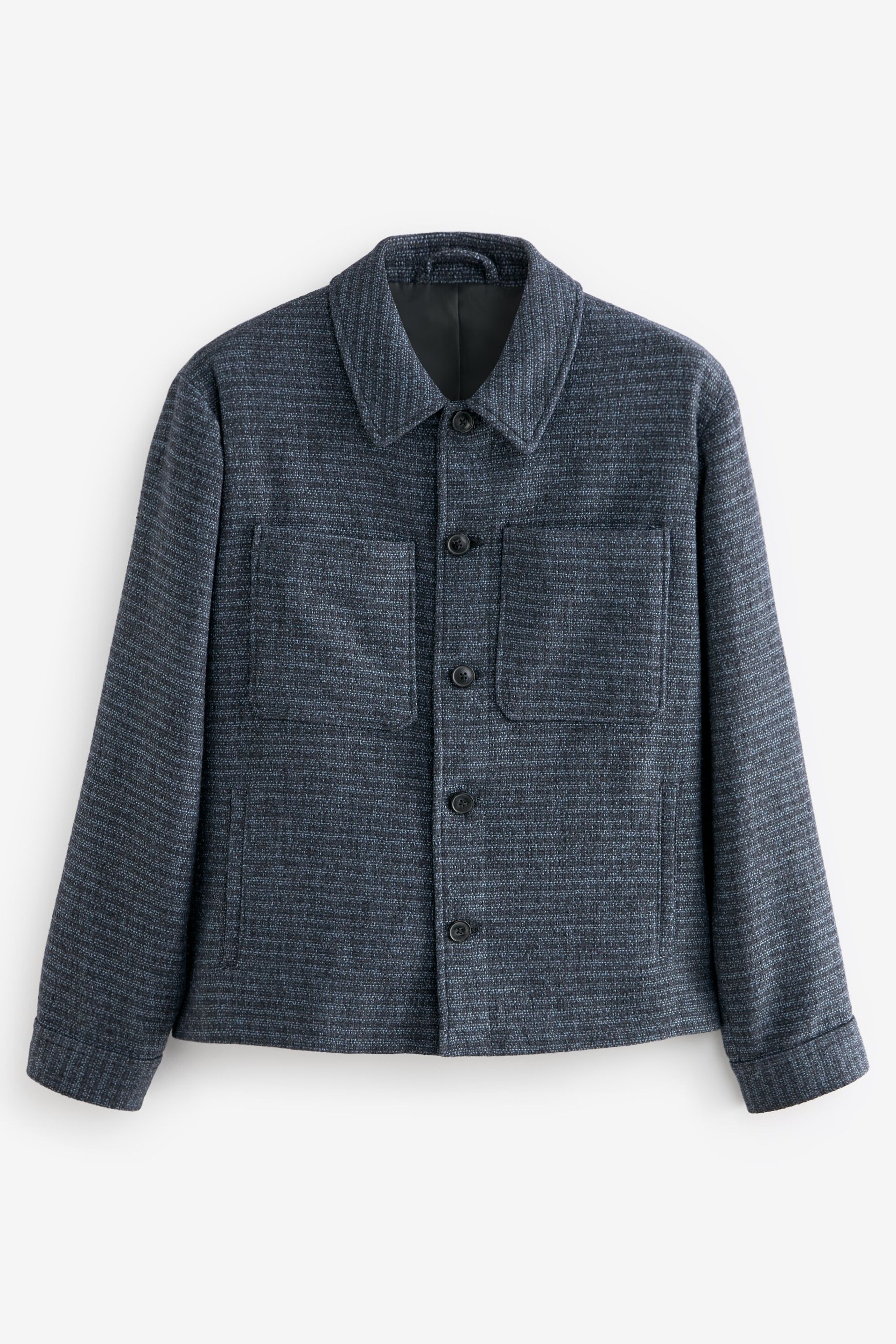 Navy EDIT Textured Bouclé Jacket - Image 7 of 11