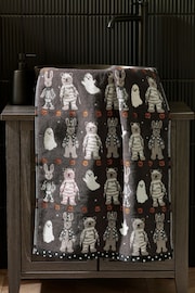 Black Halloween Bertie Bear and Rosie Rabbit Towels - Image 1 of 5