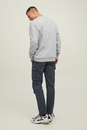 JACK & JONES Grey Straight Leg Cargo Trousers - Image 2 of 5