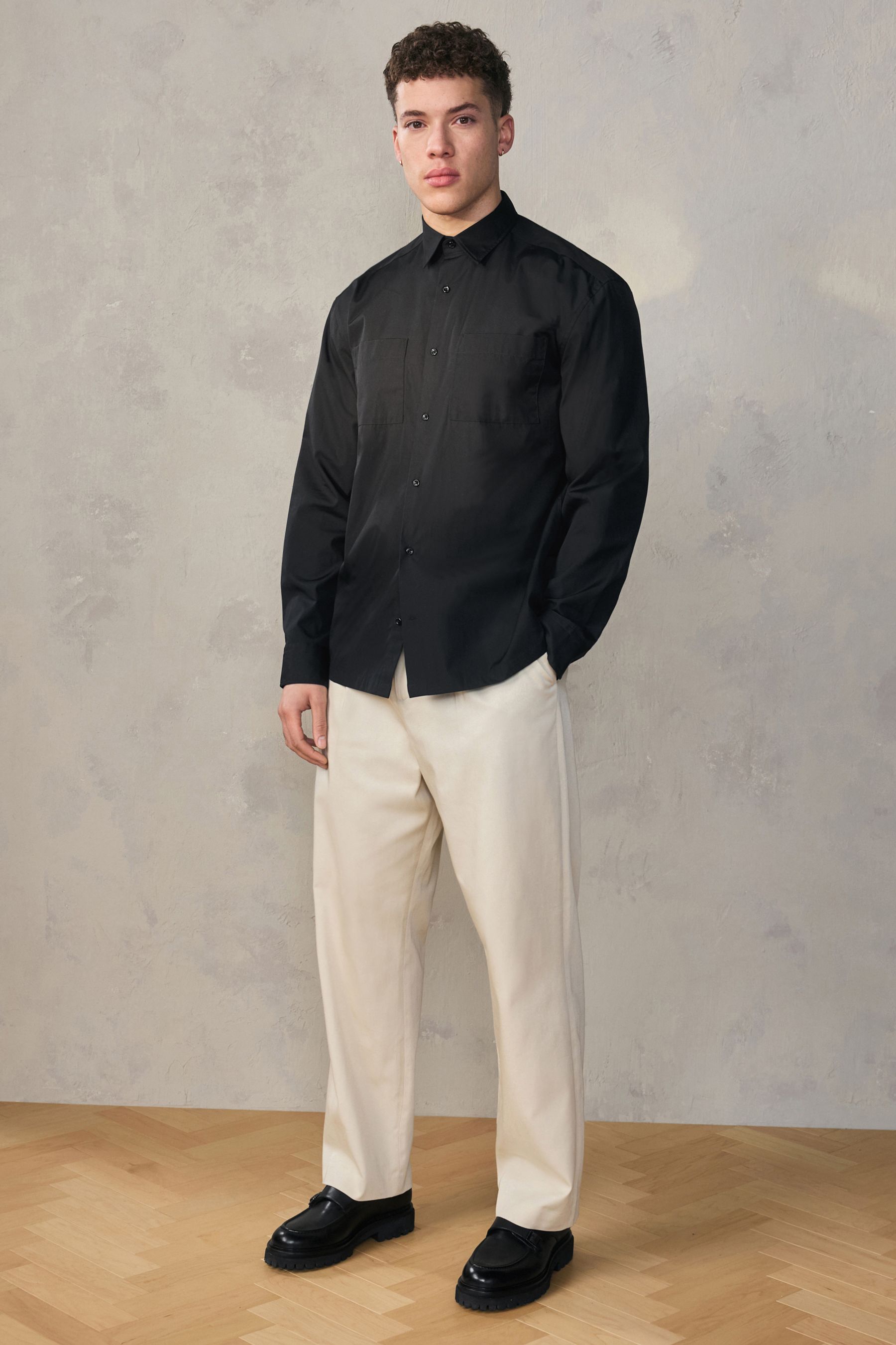 Wide leg cotton trousers uk hot sale