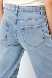 NOISY MAY Blue High Waisted Straight Leg Jeans - Image 3 of 8