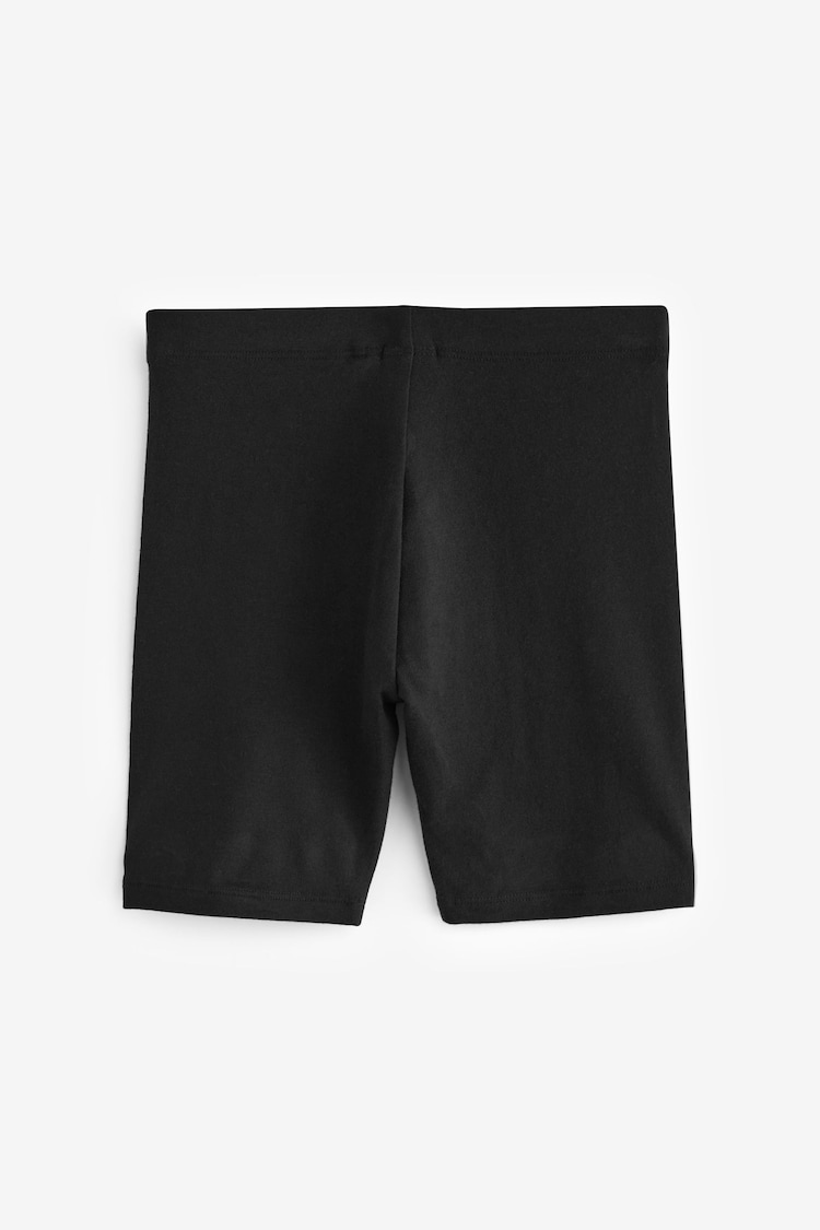 Black Longer Length 2 Pack Cotton Rich Stretch Cycle Shorts (3-16yrs) - Image 3 of 5