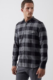 French Connection Large Gingham Flannel Long Sleeve Shirt - Image 2 of 4