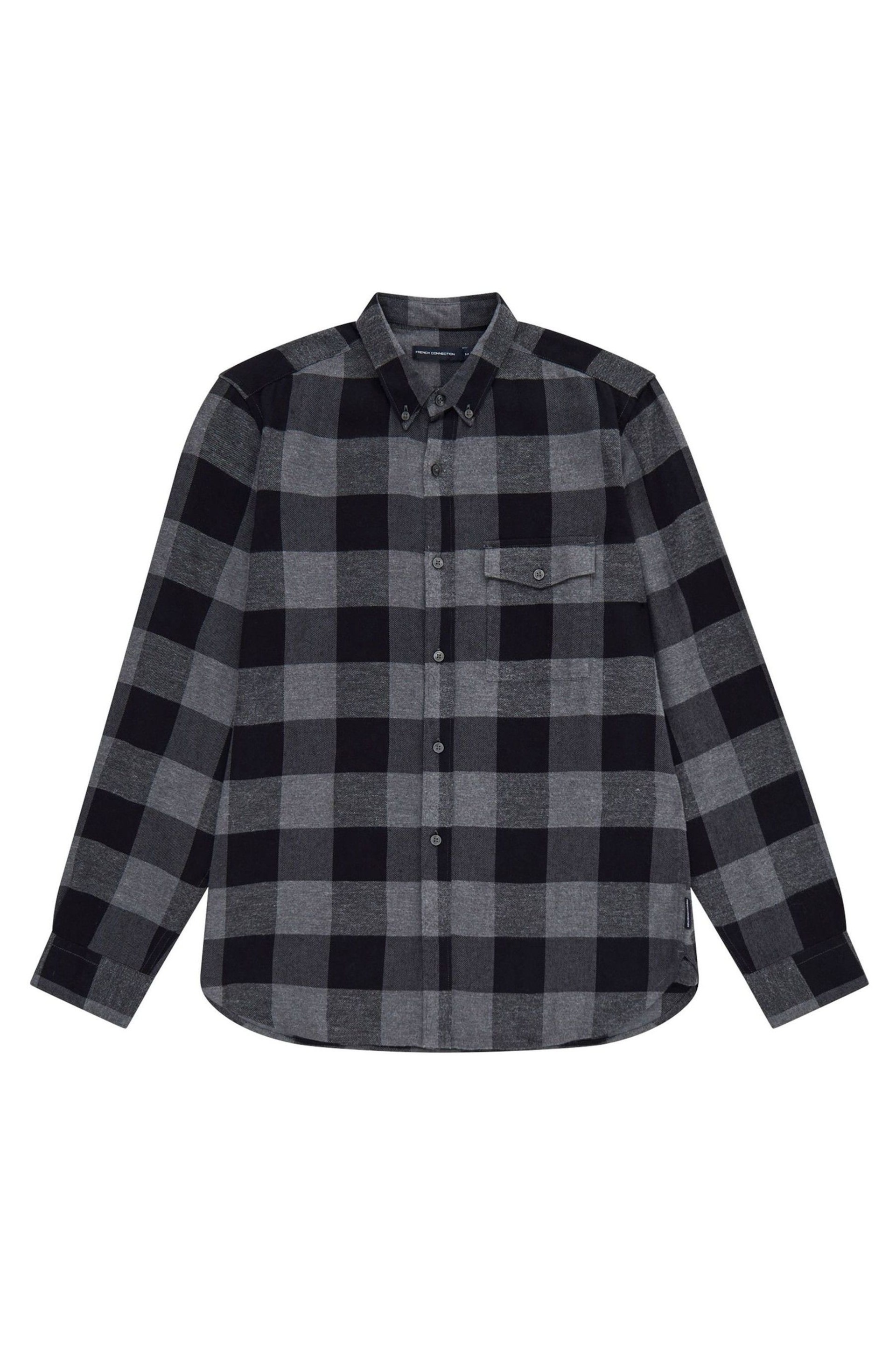 French Connection Large Gingham Flannel Long Sleeve Shirt - Image 4 of 4