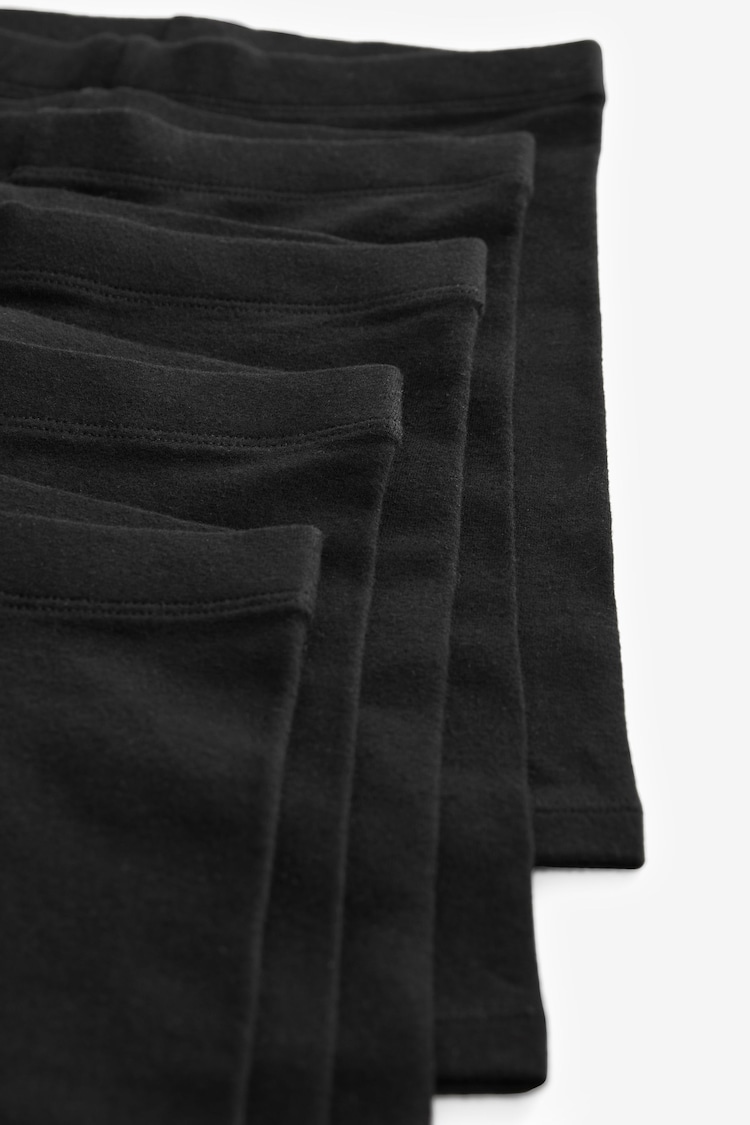 Black Longer Length 5 Pack Cotton Rich Stretch Cycle Shorts (3-16yrs) - Image 8 of 8
