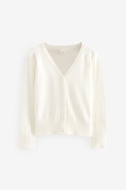 Cream Cotton Rich School V-Neck Cardigan (3-16yrs) - Image 5 of 8