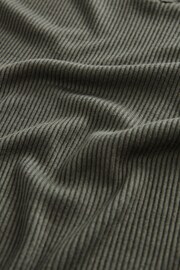 Khaki Midi Ribbed Dress - Image 6 of 7