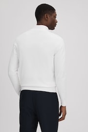 Reiss White Epsom Zip-Through Funnel Neck Cardigan - Image 5 of 5