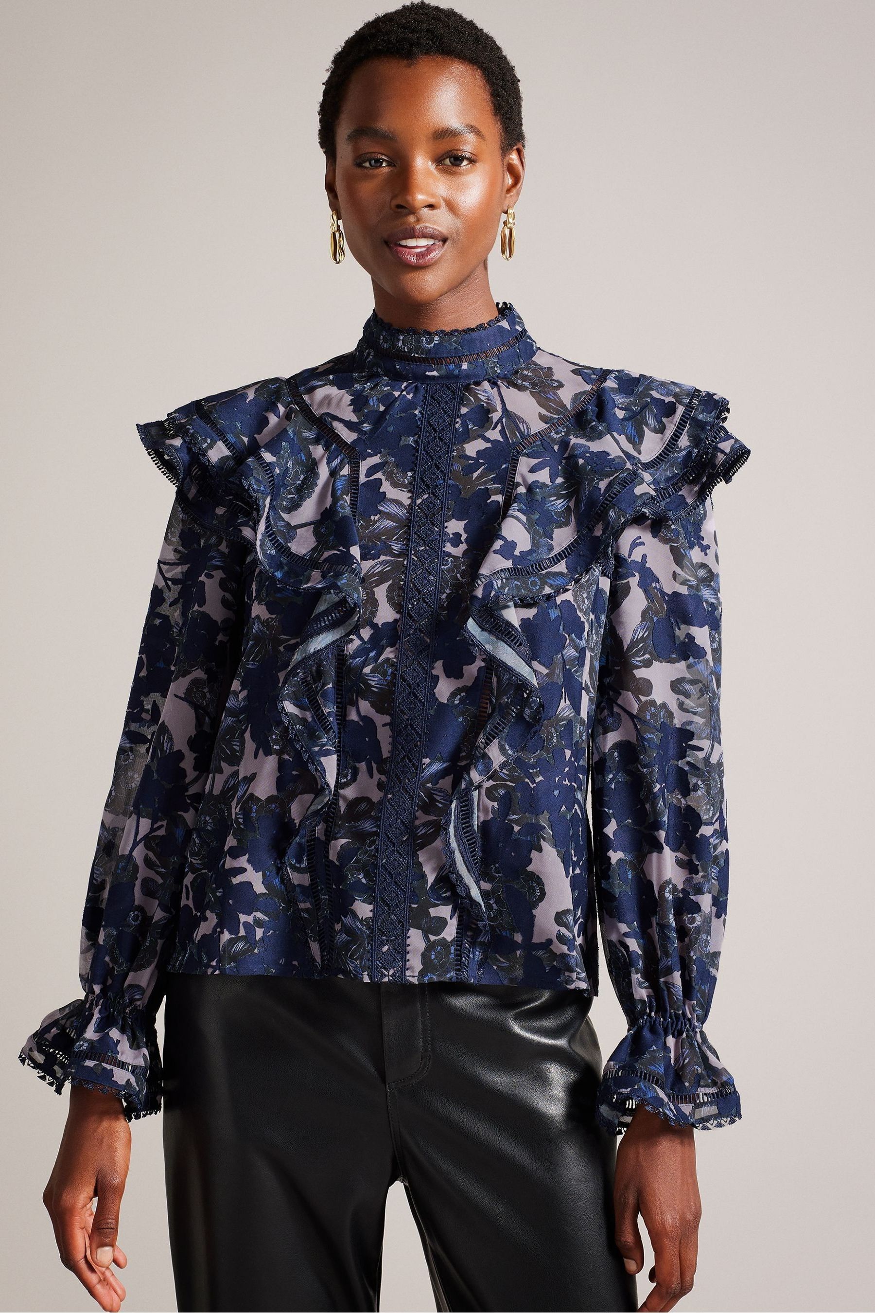 Ted baker high neck blouse clearance