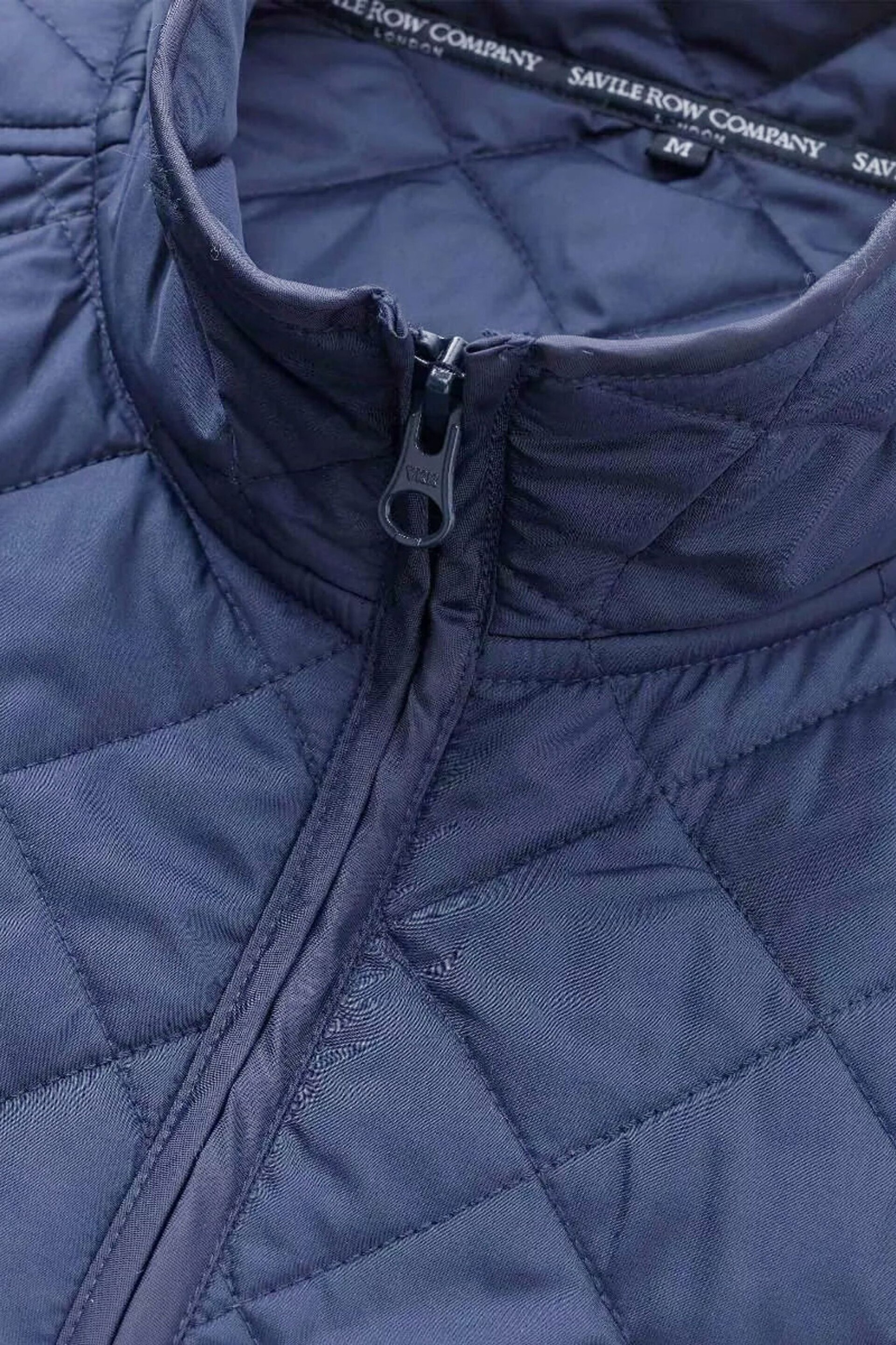 Savile Row Company Navy Blue Quilted Gilet - Image 4 of 5
