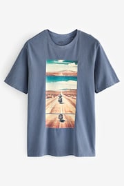 Blue Motorbike Graphic T-Shirt - Image 4 of 6