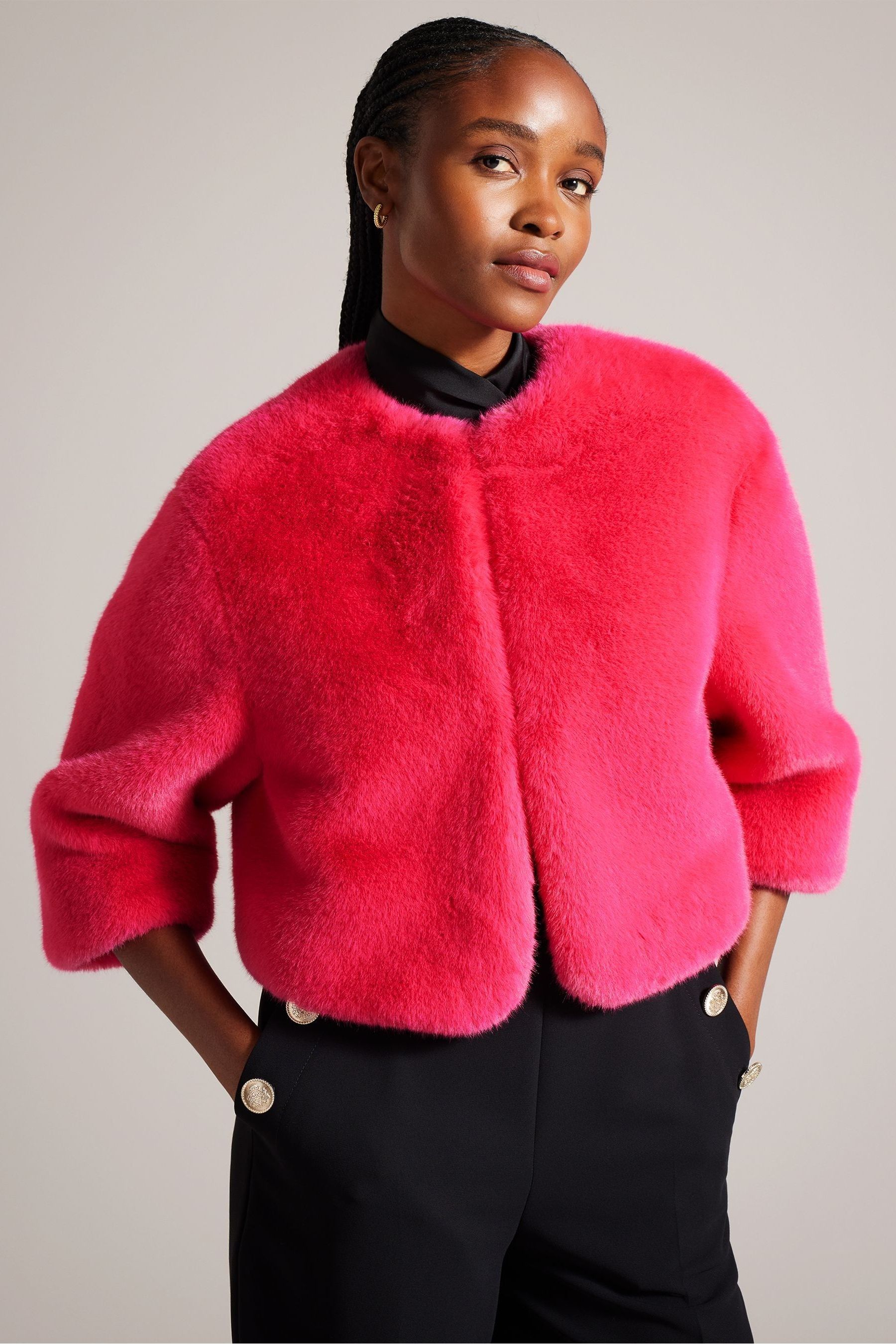 Faux fur capelet on sale