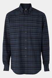 Savile Row Company 100% Cotton Check Casual Oxford Black Shirt - Image 3 of 5