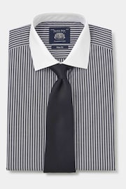 Savile Row Company Blue Stripe Winchester Double Cuff Formal Shirt - Image 4 of 7
