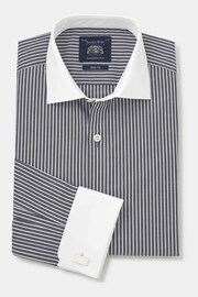 Savile Row Company Blue Stripe Winchester Double Cuff Formal Shirt - Image 5 of 7