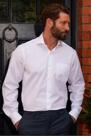 Savile Row Company Classic Fit Single Cuff Formal White Shirt - Image 3 of 7