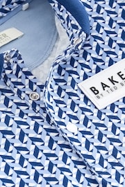 Baker by Ted Baker Printed 100% Cotton Polo Shirt - Image 7 of 8