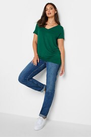 Long Tall Sally Green Basic V-Neck Top - Image 2 of 3