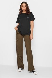 Long Tall Sally Black Utility Pocket T-Shirt - Image 3 of 4