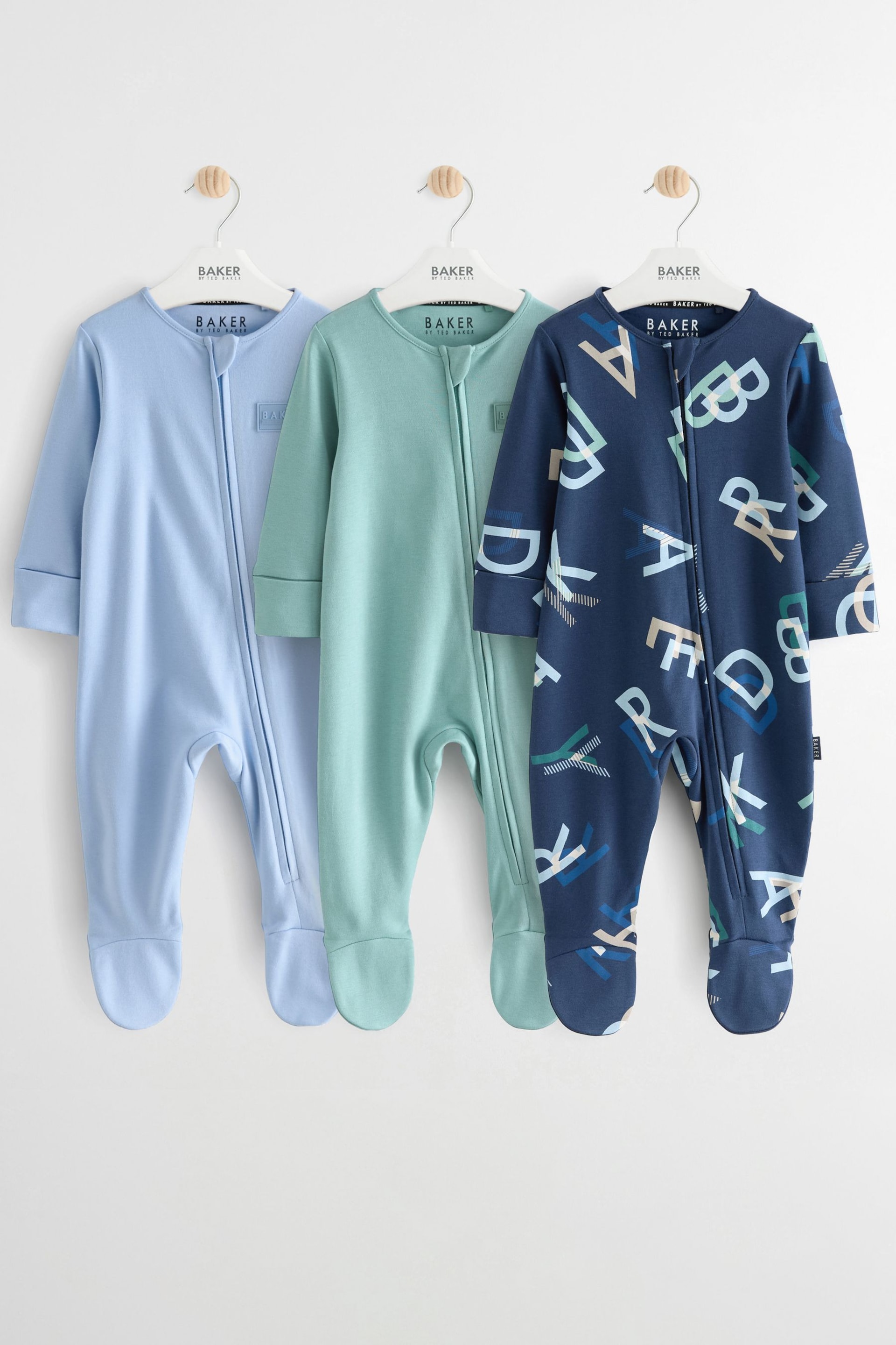 Baker by Ted Baker Sleepsuit 3 Pack - Image 1 of 7