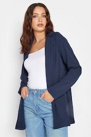 Long Tall Sally Blue Scuba Crepe Blazer - Image 1 of 4