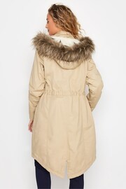 Long Tall Sally Natural Maternity Faux Fur Trim Parka - Image 2 of 5