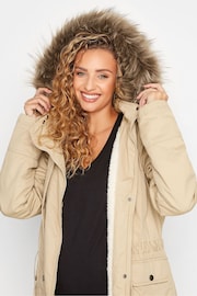 Long Tall Sally Natural Maternity Faux Fur Trim Parka - Image 5 of 5