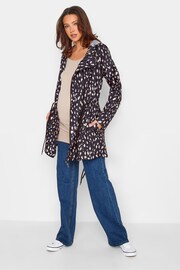 Long Tall Sally Black Maternity Animal Print Pocket Parka - Image 1 of 5