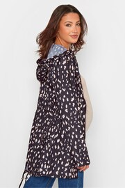 Long Tall Sally Black Maternity Animal Print Pocket Parka - Image 3 of 5