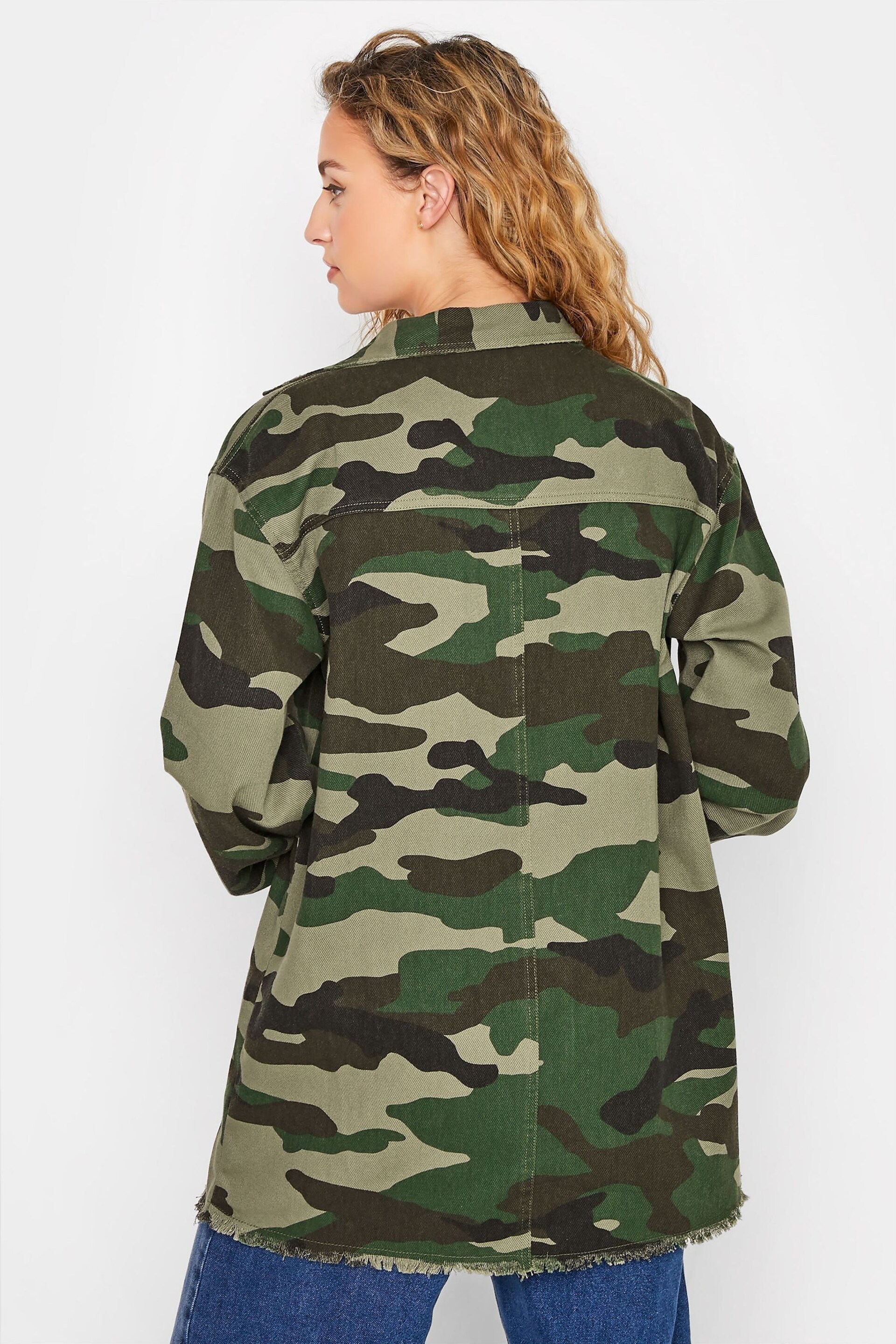 Long Tall Sally Green Camo Utility Jacket - Image 2 of 4