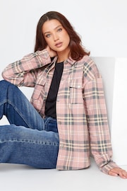 Long Tall Sally Pink Checked Shacket - Image 5 of 5